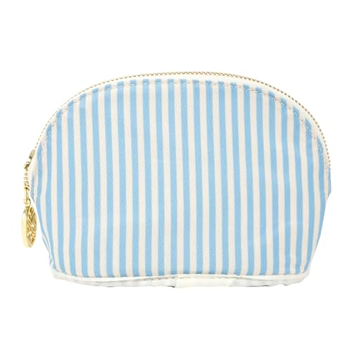 Lilly Pulitzer Vegan Leather Zipper Pouch with Scallop Edge, Cute Pencil Case for Adults, Travel Toiletry Bag, Small Pouch Bag for Supplies, Makeup or Toiletries (Swayin in the Breeze)