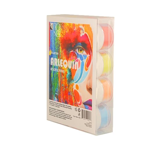 TONES Acrylic Nail Powder Set ? Salon Grade Seamless Blending - Glossy Polished Art, High Adhesion & Long Lasting Shine ? 12 Vibrant Shades (Arlequin)