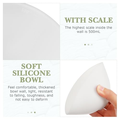 3 Pcs Silicone Bowl Facial Mask Mixing Bowl Diy Face Mask Mixing Bowl Cosmetic Mud Stirring Bowl for Women