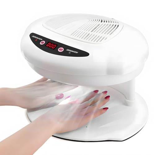 Nail Dryer for Regular Polish, 400W Air Nail Dryer Fan with Auto Sensor, Professional Nail Drying Fan with Hot and Cool Air for Salon and Home Use