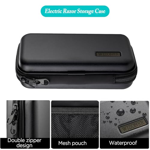 Trimmer Case, Razor Storage Bag Shaver Travel Hard EVA Box for Electric Trimmer and Accessories - Case Only (Black)