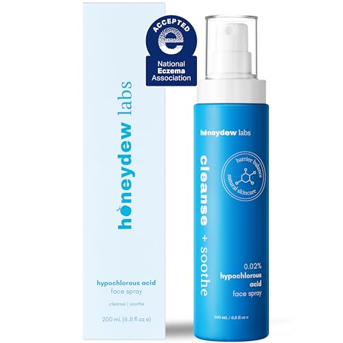 Hypochlorous Acid Spray ? Dermatologist Tested HOCl Facial Cleanser for Sensitive, Acne-Prone & Irritated Skin ? Soothes Redness, Eczema, Rashes & Itching ? Skin Repair Spray, 6.8 oz - Honeydew Labs