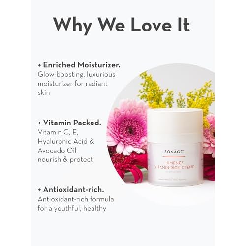 SONAGE Lumenez Vitamin Facial Cream: Daily Restorative Moisturizer with Vitamin C | Hydrating Cream for Dry Skin