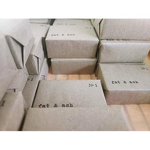 fat & ash Beef Tallow Soap Bar (4 Pack) - VERY SIMPLE INGREDIENTS - Organic and Moisturizing - Handmade in USA - Family Recipe - Long-Lasting, All-Natural, For Dry Skin