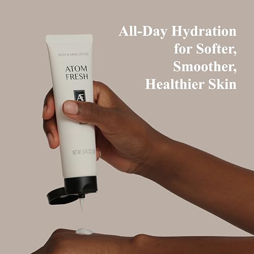 Atom Fresh Hand Cream for Women, Rose Freesia Oud | Deep Repair Hand Lotion with Ceramides & Niacinamide | Strengthens Skin Barrier & Soothes Dry, Sensitive Hands | Fast-Absorbing, Vegan (3.4 fl oz)