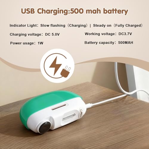Adjustable Blade Opening Electric Nail Clipper for Thick & Thin Nails, Electric Nail Clippers for Seniors & Adults, Baby Electric Nail Trimmer, Automatic Nail Clipper for Fingernail & Toe (Green)