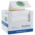 Disposable Face Towels, 10"¡¿12", Ultra Thick Facial Towelettes Disposable, Soft Single Use Face Towel, 100% Biodegradable Makeup Remover Dry Wipes, 1 Pack