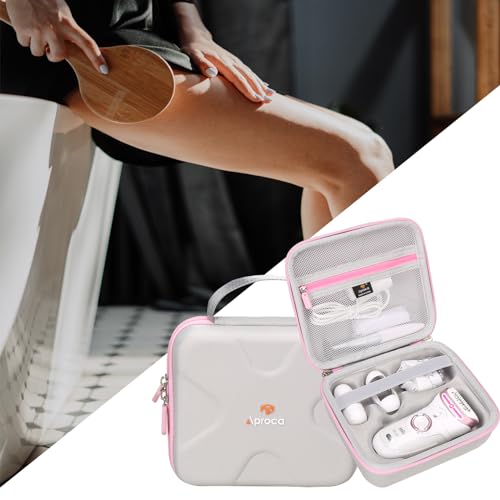 Aproca Hard Travel Storage Portable Case, for Braun Epilator Silk-?pil 9 9-720 / Silk-?pil 9 9-890 Hair Removal and Accessories
