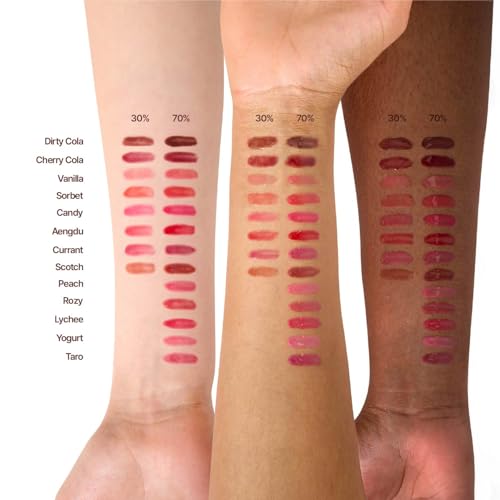 fwee 3D Voluming Gloss 70% (Rich) | High Shine, Non-Sticky Lip Gloss for Makeup | Long-Lasting, Moisturizing Gel Formula ? Dirty Cola 70% | 30% & 70% Pigment Options | 5.3g