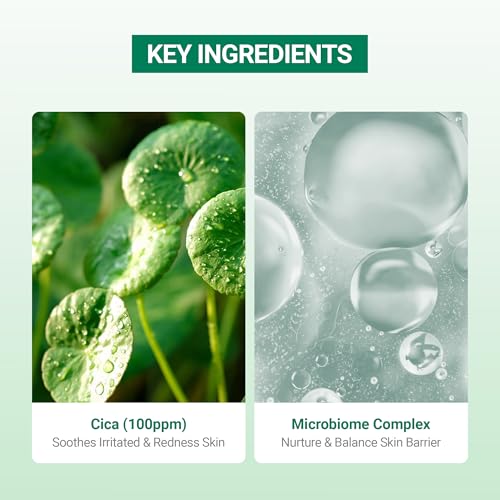 tenzero Daily Cica Soothing Mask (30 Sheets), Calming, Redness Soothing & Hydrating Face Mask, For Sensitive Skin with Centella Asiatica, Plant-based Cellulose Mask, For Daily Use, Korean Skincare