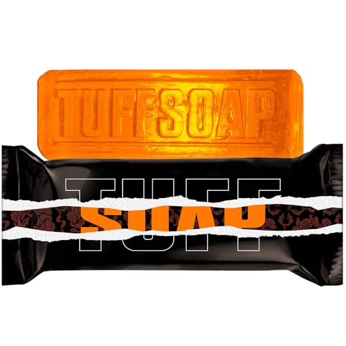 ORANGE ? 4-in-1 Men¡¯s Fragrance Soap Bar 5.5 oz ? Natural All-in-One Bar for Body, Face, Hair & Shaving ? TUFF ORANGE (Energy) / TUFF GREEN (Skin Protection) ? Long-Lasting & Sulfate-Free