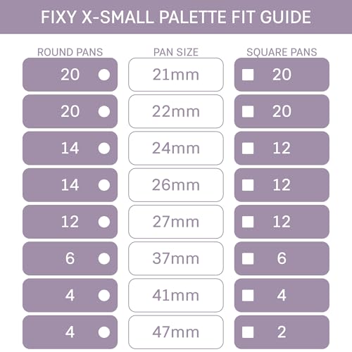 FIXY Extra Small Magnetic Makeup Palette | 4.8"x4.0" Clear-Top Organizer ? Depot, Organize & Declutter Eyeshadow, Blush & More ? Travel-Friendly, Customizable & Portable