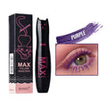 LAMUSELAND Volume Curling Mascara, 4 Colors Waterproof Smudge-proof Thickening Lengthening Liquid Lash Extensions, Natural Long-Lasting Eye Makeup Tool Set for Women Girls (Purple)