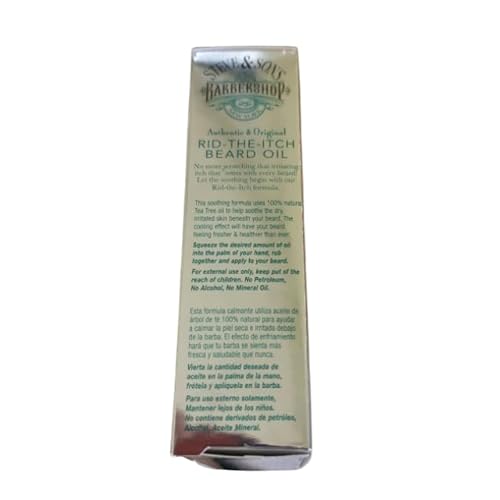 Steve & Sons Barbershop Beard Oil, Rid-The-Itch Formula, 2.5 Fl Oz