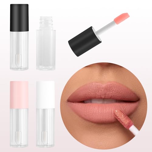 20PCS Clear Mini Lip Gloss Tubes, 1.2 Ml Clear Plastic Lip Gloss Bottles, Empty Lip Gloss Tubes/Refillable-Lip-Balm-Gloss Containers for DIY Lip Gloss, Travel Toiletries