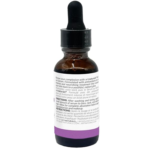 ArtNaturals Retinol Serum for Face - with Vitamin C, 2.5% Retinol Oil & Hyaluronic-Acid - Skin Clearing - Anti-Aging, Anti-Wrinkle Eye Serum - Skin Repair, Night Therapy (1 Fl Oz / 30ml) (ANGA-0127)