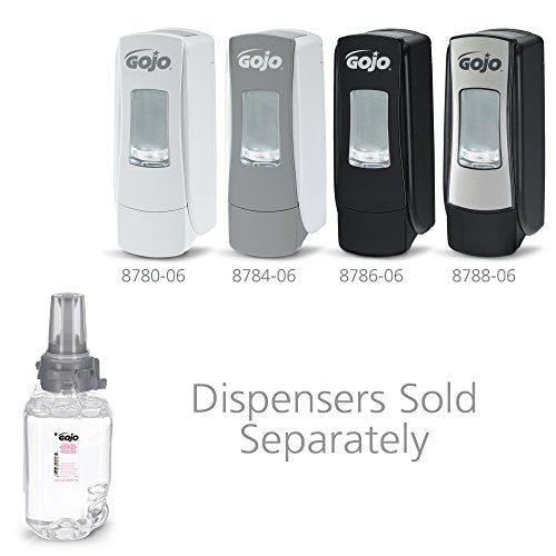 GOJO Clear & Mild Foam Handwash, EcoLogo Certified, 700 mL Hand Soap Refill ADX-7 Push-Style Dispenser (Pack of 4) - 8711-04
