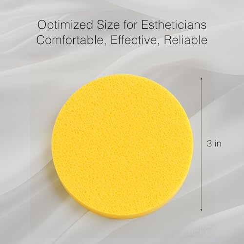APPEARUS Compressed Facial Sponges (240 Count) ? Round PVA Face Sponge Sticks for Estheticians ? Soft Disposable Cleansing for Makeup Removal & Mask ? Absorbs 12x Water