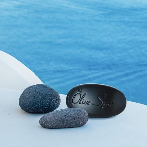 Volcano Black Soap Bar with Olive Oil and Volcanic Sand 90gr ? Deep Cleansing and Exfoliating Soap for Face and Body ? Bar Soap for Dry Skin for Removing Excess Oil, Dead Skin Cells & Impurities