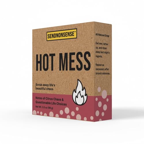 Hot Mess Soap ? Funny Novelty Gift | Real Bar Soap | Humor Gift for Friends, Birthday or Valentine¡¯s Day Gift for Her or Him