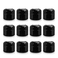 12 Pack 1oz Black Matte Glass Jars,Empty Round Storage Travel Containers with Black Dome Lid & Inner Liners,Refillable Cosmetic Vials for Ointments,Creams,Salve, Lotion-12 Spatulas