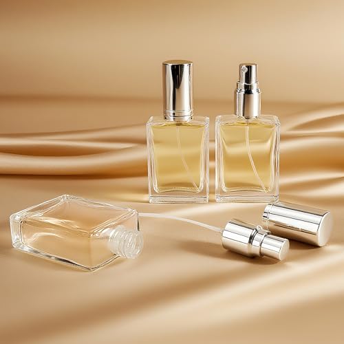 20 Pack Clear Glass Perfume Bottle, 15ml Fine Mist Atomizer Spray Bottles, Empty Small Refill Fragrance Bottles with Droppers and Funnels for Travel Cleaning Face Body Essential Oil, Liquid