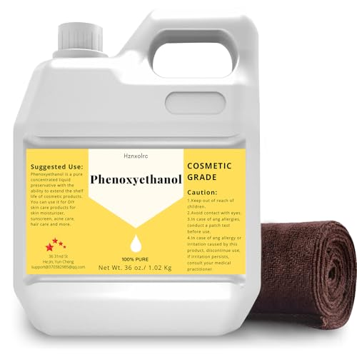 36 oz (40.8 floz) Phenoxyethanol Preservative Liquid, Premium Liquid Preservative, Cosmetic Grade, Phenoxyethanol Suitable for Making Soap, Conditioners, Lotion, Creams and More