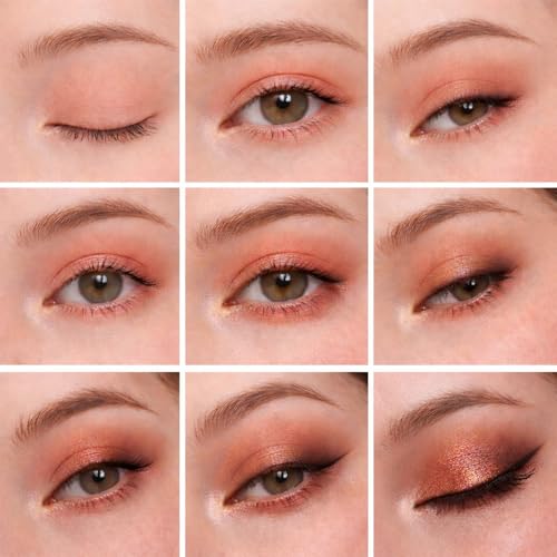Peach Please 18 Colour Eyeshadow Palette for Beauty - Eyeshadow Cosmetics with Matte Metallic Sparkle Shimmer Pink & Highlighter Eye Makeup for Girls & Powder Eye Shadow Pallet