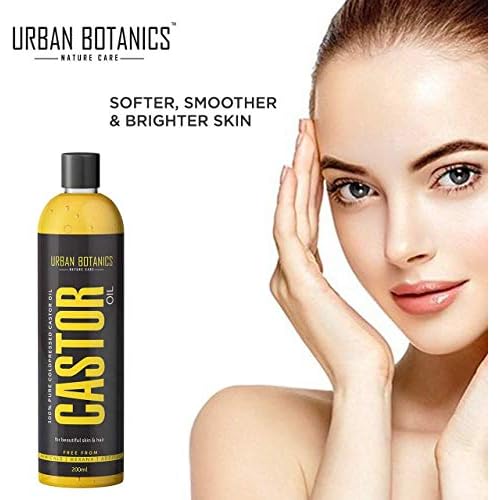 UrbanBotanics¢ç Pure Cold Pressed Castor Oil for Hair and Skin, 200ml