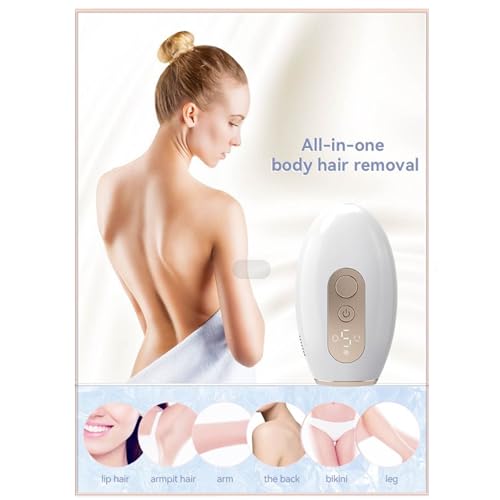 Boston & Co. Sapphire Cooling All-In-One IPL Body Hair Removal Device ? Painless Laser Epilator for Women & Men, Permanent Hair Reduction for Face, Bikini, Legs, Armpits or Full Body Use