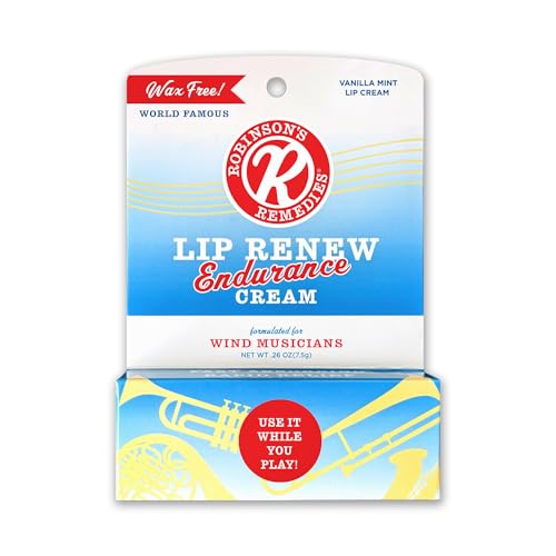 Robinson's Remedies Lip Renew Endurance Cream for Wind Musicians (7.5 ml slant tip)