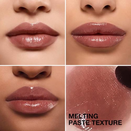 3Pcs Black&Pink&Brown Honey Tinted Lip Stain Lip Balm Lip Gloss Lipstick, Sheer Hydrating Lip Stains Tint, Moisturizing Lip Color for All Skin Tones with Natural Black Cherry