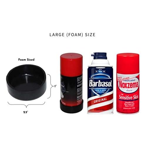 | Stops Shaving Cream Can Rust | Black | Large-Foam Sized