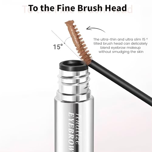 Tinted Eyebrow Gel, Eyebrow Mascara with Ultra-Fine Adjustable Angle Eyebrow Tint Brush, Waterproof Long-Lasting Tinted Brow Gel Eyebrow Stain for Natural Eyebrow Dye,01 Light Brown