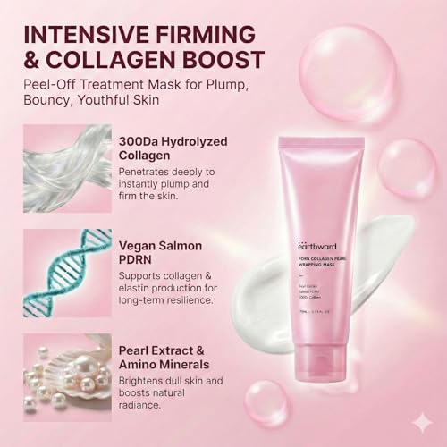 Collagen Wrapping Mask with Salmon PDRN, Fast & Intensive Glass Skin Firming Care, Boosts Elasticity & Reduces Sagging, Korean Skincare (+ Free Jelly Brush Included), 75ml/2.53 fl oz