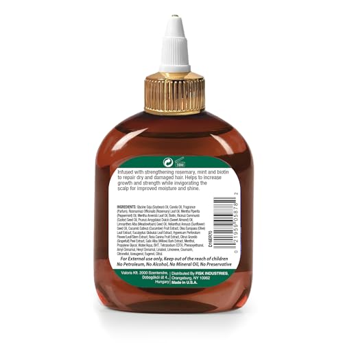 Difeel Premium Hair Oil with Biotin for Hair Growth - Infused with Natural Rosemary & Mint Oils, 7.1 oz.