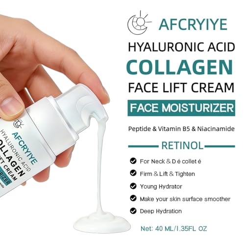 Neck Firming Cream with Retinol & Peptides | 6-in-1 Anti-Aging Moisturizer | Tighten & Lift Face & Neck | Fast-Absorbing, Smooths Visible Lines | Perfect Valentine's Day Gift for Her, 40ml