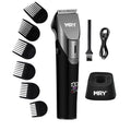 DUN Ceramic Cutter Cordless Hair Clippers for Men & Women, Professional Home-Use Hair Trimmer with LCD Display, Waterproof USB-Rechargeable Barber Clippers & Mens Clippers, (Gray/Black)