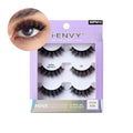 I-Envy 3-in-1 MinkImpact Multipack, 100% 3D Mink-Like Vegan Lashes, Soft, Natural, Fluffy & Lush, Clear Undetectable Band, Lightweight & Comfortable (12)
