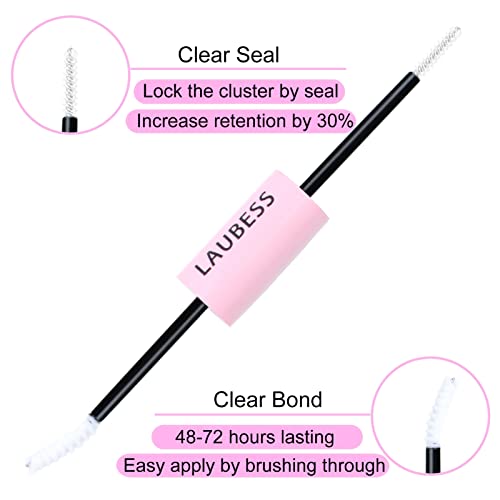 Lash Bond & Seal Clear Lash Glue - DIY Extensions (Waterproof, Long Lasting, Strong Hold 48-72 Hours)