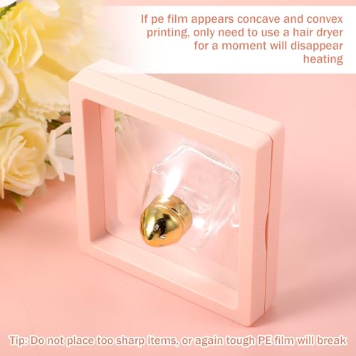 30 Pcs Press on Nail Packaging Box with 90 Pcs Adhesive Double Sided Tape Artificial Nail Display Case Storage Container Box Acrylic Packaging Organizer for Art Home Salon(Pink)