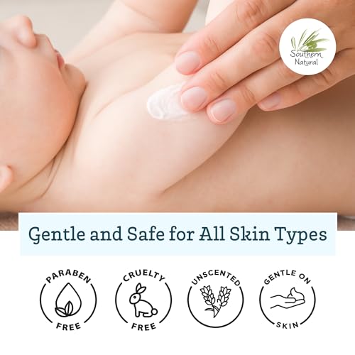 Southern Natural Goat Milk Lotion ? Nourishing Face, Body & Hand Moisturizer for Dry & Sensitive Skin - Hydrating Cream, Gentle Skincare for Soft & Smooth Feel - Unscented 12oz