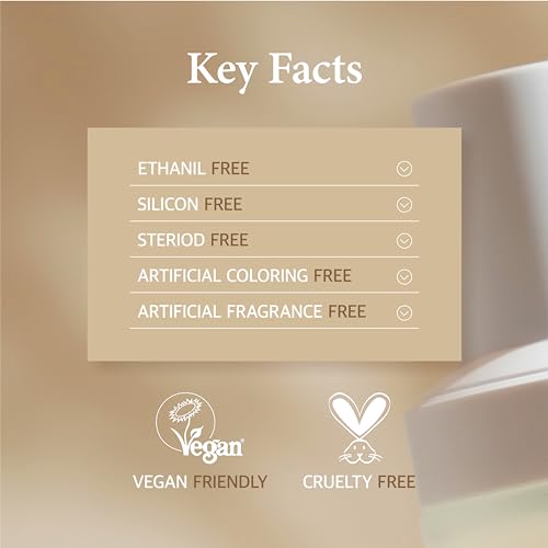 LICORNE Vegan Rice Facial Cream, Lightweight Daily Moisturizer for Glass Skin, Rice Bran Water & AHA PHA for Smoothing Texture, Non-Sticky Face Lotion for Oily & Sensitive Skin, 1.69 fl oz