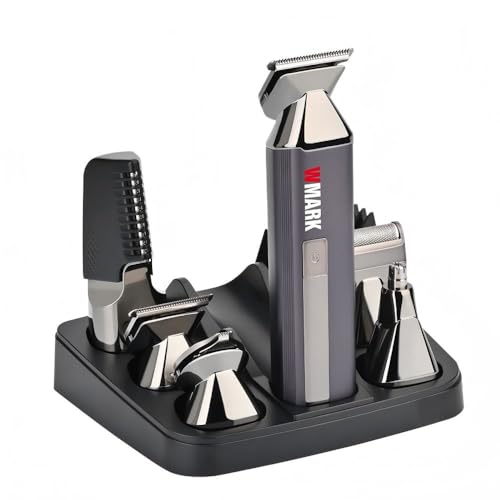 WMARK Men's Hair Trimmer, Stainless Steel Body Hair Removal Tool, Kevlar Professional Electric Shaving Set, Gift, NG-HT001