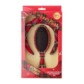 Conair Spa Tartan Headband & Detangle Cushion Brush 2pk Set - spa headband for washing face - Bubble headband - Makeup headband - GRWM headband - gifts for teen girls - stocking stuffers