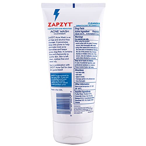 ZapZyt Acne Wash, 6.25 Ounce (Pack of 2)