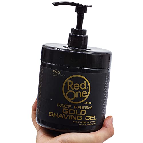 Redone Gold Shaving Gel 1000ml | Professional Barber-Grade Transparent Shaving Gel for Men | Luxury Scent | Moisturizing, Cooling & Anti-Irritation Formula | Smooth Glide for Close Comfortable Shaves