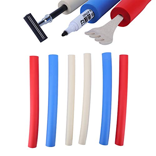 6Pcs Shaving Pen Foam Grip Tube,Non Slip Foam Handle Sleeve Cover Padding Grips for Utensil, Pens, Pencils, Razors