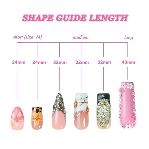 Luxury Soft Pink Press On Nails 10pcs, Handmade Acrylic Square Tips with 3D Floral Art, Gold Mirror Motif & Pearl Details, Elegant Ombre Design for Weddings, Parties & Daily Wear ? Appife