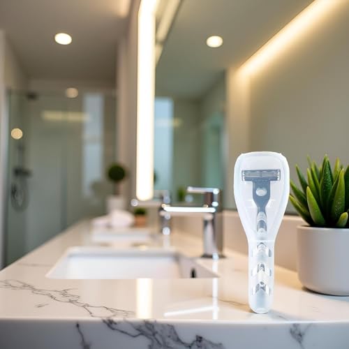 Transparent Plastic Travel Razor Case, Portable Manual Shaver Storage Box, Protective Container Organizer for Men